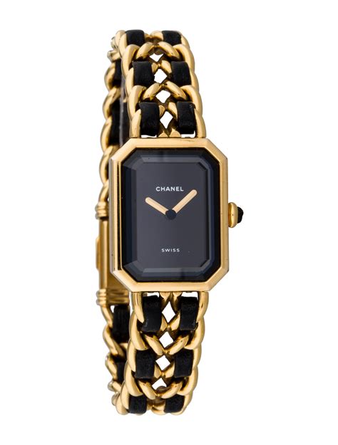 chanel watch black and gold|Chanel vintage watch price.